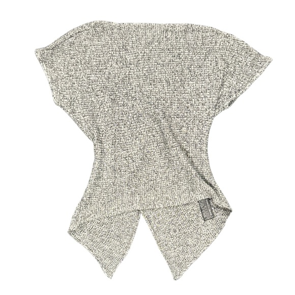 Zara Tops - Zara Knit Marled Gray Asymmetrical open back top Small